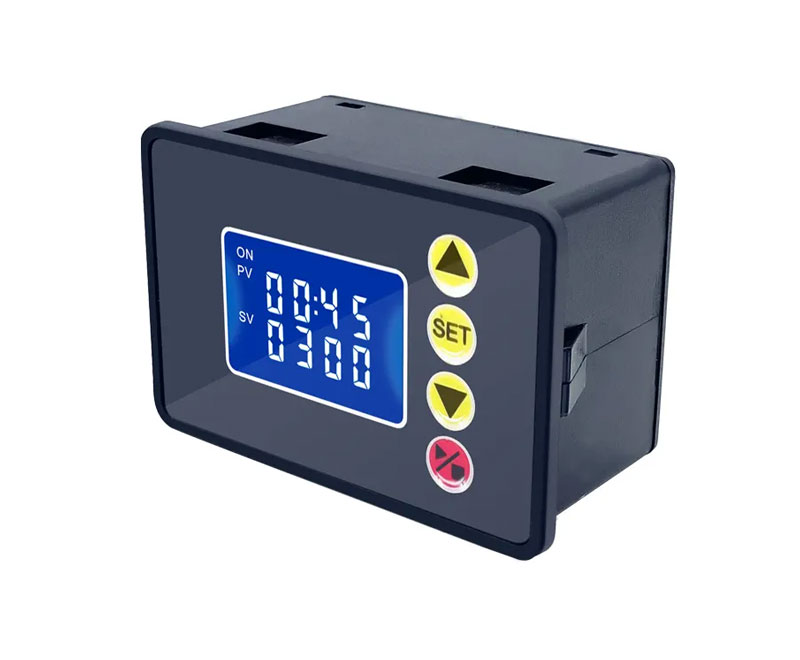 Digital Programmable Time Delay Relay Dual LCD Display Cycle Timer Control Switch