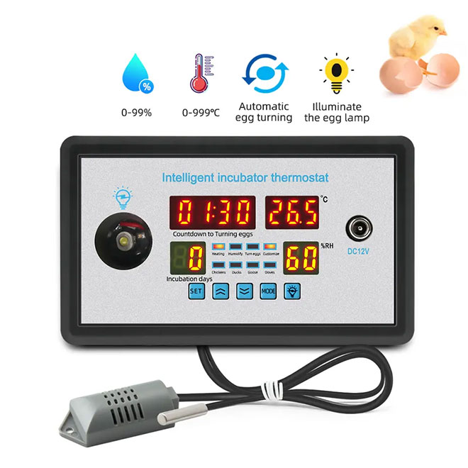220V Digital Temperature Controller Refrigerator Thermostat for Incubator STC-9002 with Sensor